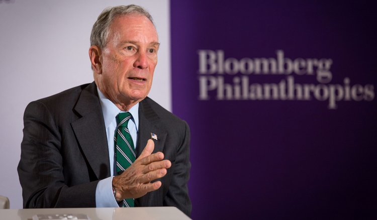 Tỷ phú Michael Bloomberg tại một sự kiện của Bloomberg Philanthrophies - quỹ từ thiện mang tên ông. Ảnh: induced.info.